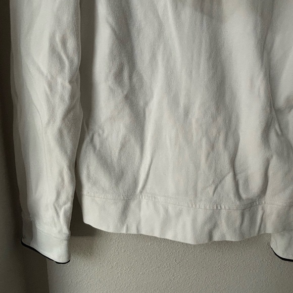 Jones New York Cream Hoodie with Black Accents - Picture 6 of 7